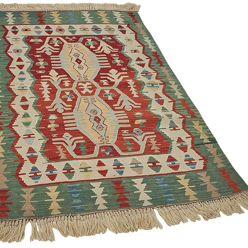 Turkish Handwoven Kilim Rug - K0092340