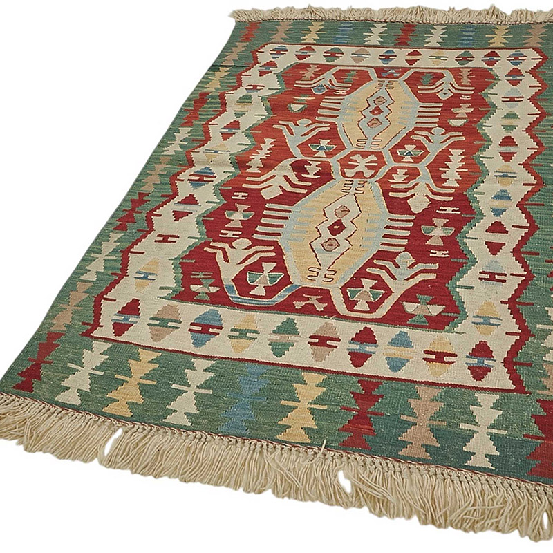 Turkish Handwoven Kilim Rug - K0092340