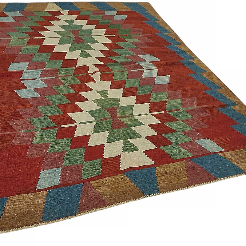 Turkish Handwoven Kilim Rug - K0092342
