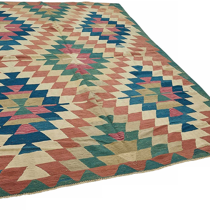 Alfombra Kilim Turca Tejida a Mano - K0092367