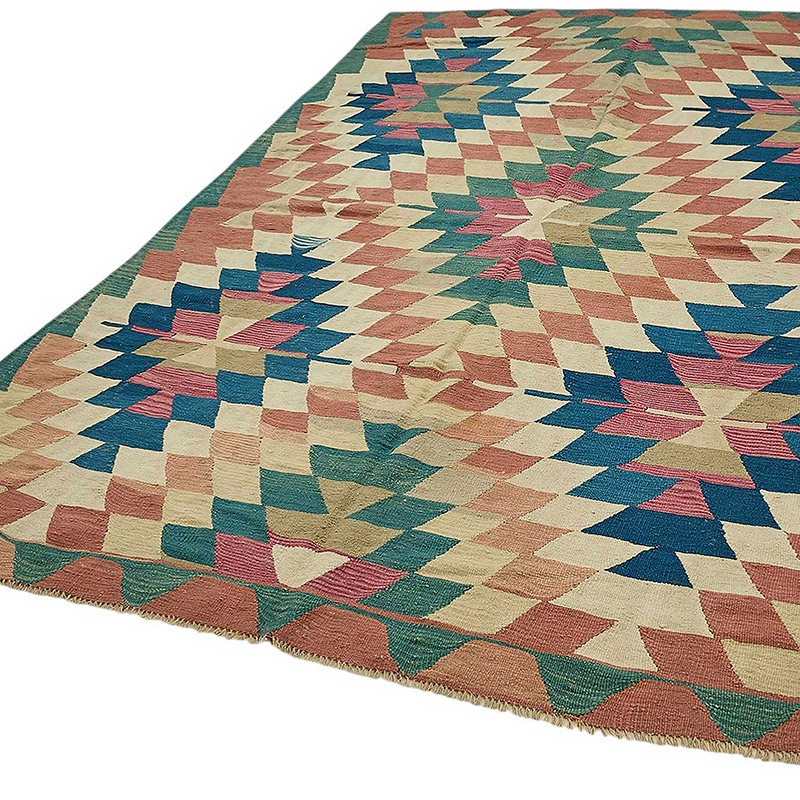 Alfombra Kilim Turca Tejida a Mano - K0092367
