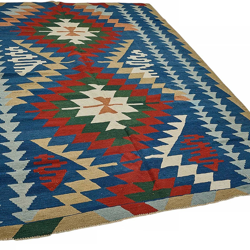 Alfombra Kilim Turca Tejida a Mano - K0092381