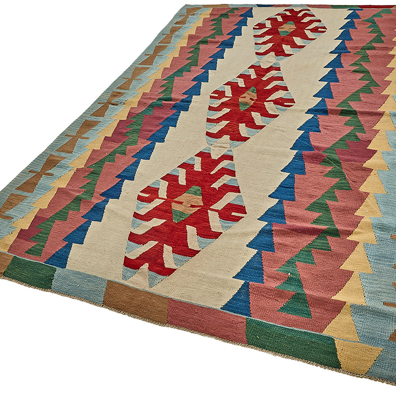Turkish Handwoven Kilim Rug - K0092396