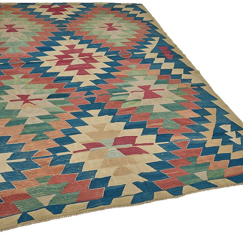 Turkish Handwoven Kilim Rug - K0092401
