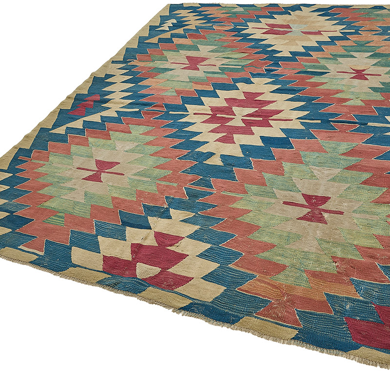 Turkish Handwoven Kilim Rug - K0092401