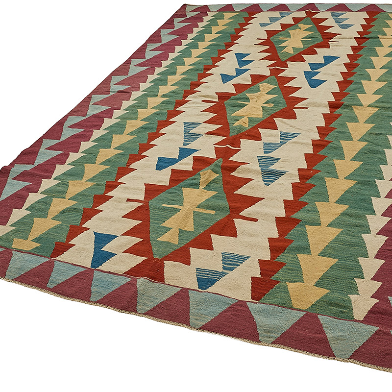 Turkish Handwoven Kilim Rug - K0092408