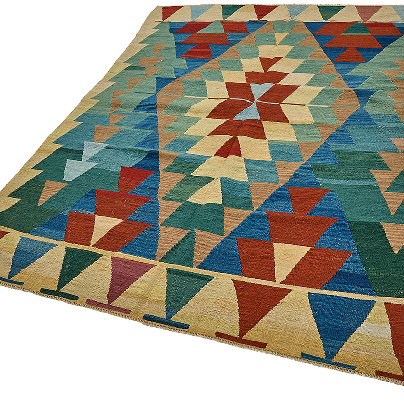 Alfombra Kilim Turca Tejida a Mano - K0092435