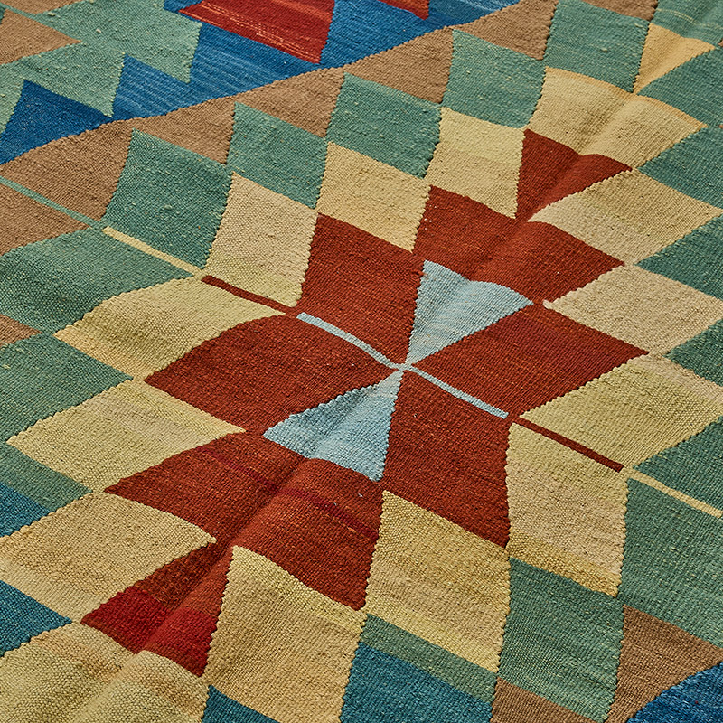Alfombra Kilim Turca Tejida a Mano - K0092435