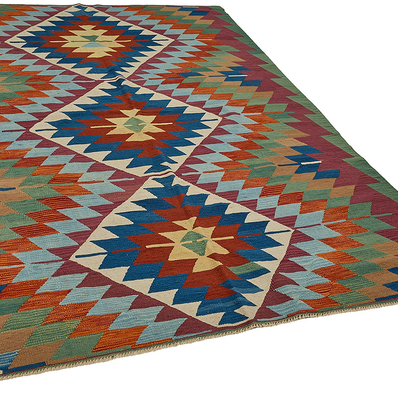 Alfombra Kilim Turca Tejida a Mano - K0092461