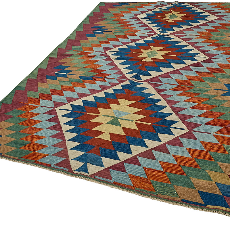 Alfombra Kilim Turca Tejida a Mano - K0092461