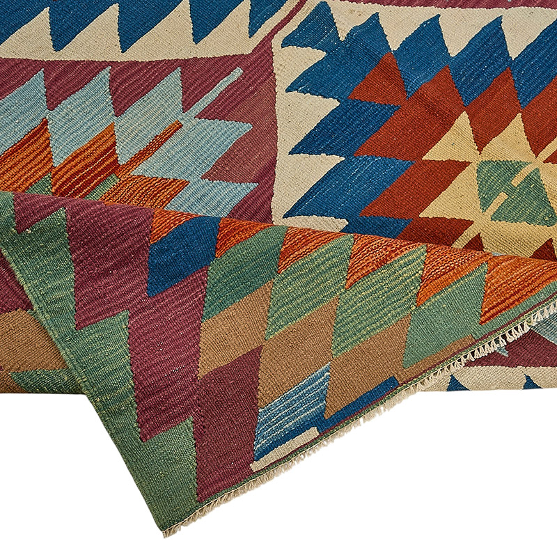 Alfombra Kilim Turca Tejida a Mano - K0092461