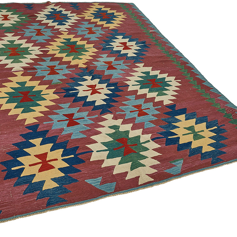 Turkish Handwoven Kilim Rug - K0092507