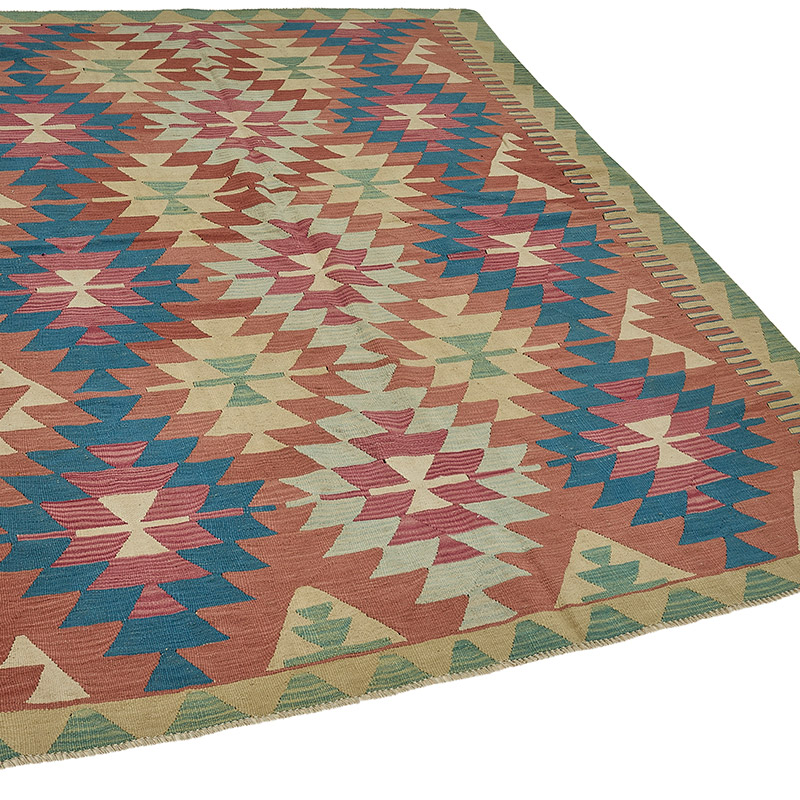 Alfombra Kilim Turca Tejida a Mano - K0092510