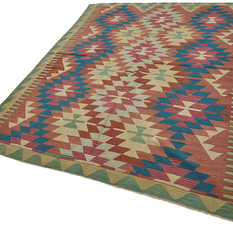 Alfombra Kilim Turca Tejida a Mano - K0092510