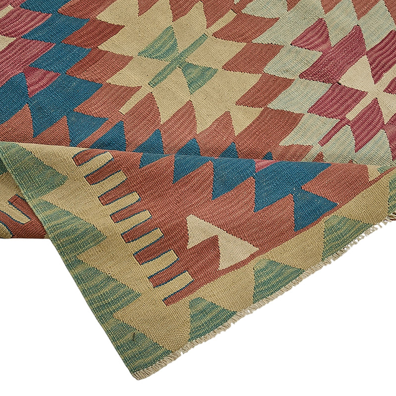Alfombra Kilim Turca Tejida a Mano - K0092510