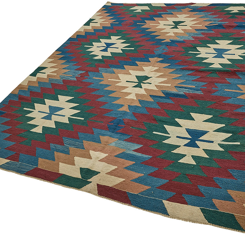 Turkish Handwoven Kilim Rug - K0092525