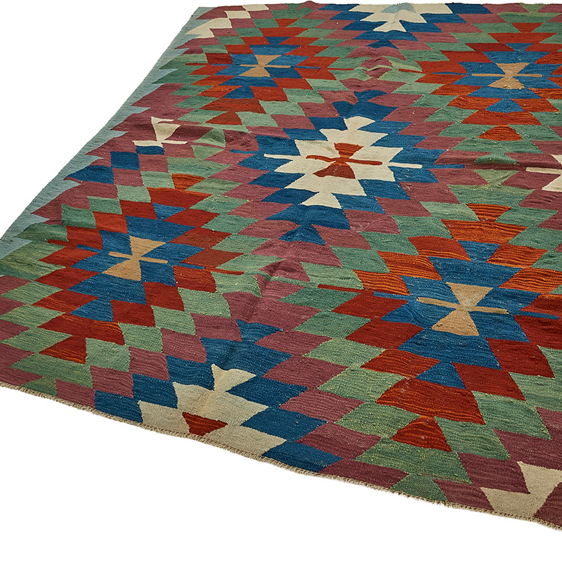 Turkish Handwoven Kilim Rug - K0092528