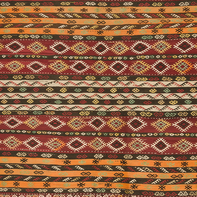Vintage Anatolian Kilim Rug - 6' 5" x 8' 8" (77" x 104") - K0092544