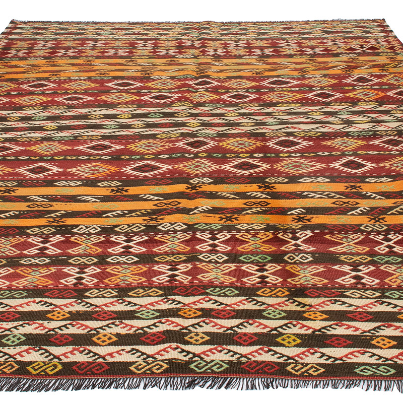 Vintage Anatolian Kilim Rug - 6' 5" x 8' 8" (77" x 104") - K0092544