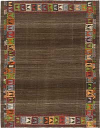 Vintage Anatolian Kilim Rug - 3' 7" x 4' 7" (43" x 55")