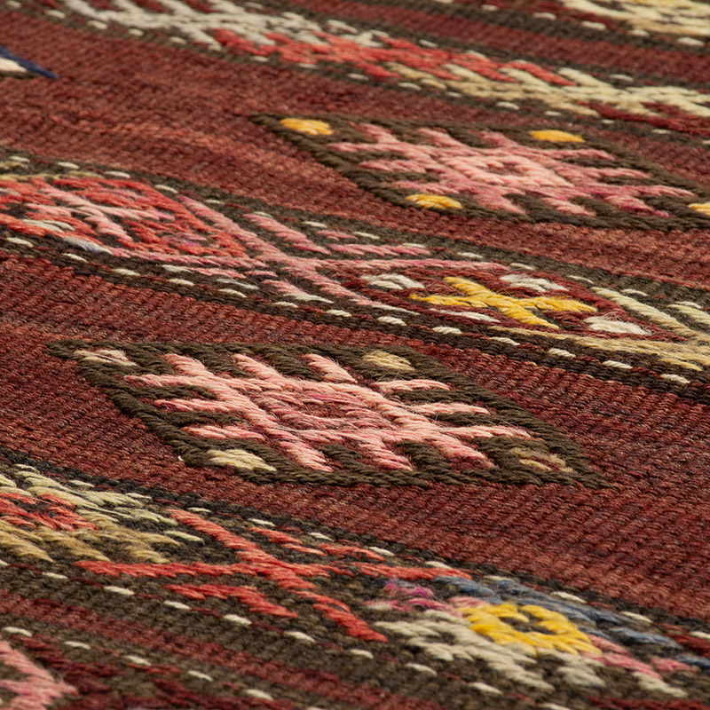 Vintage Turkish Kilim Rug - 6' 7" x 11' 7" (79" x 139") - K0092550
