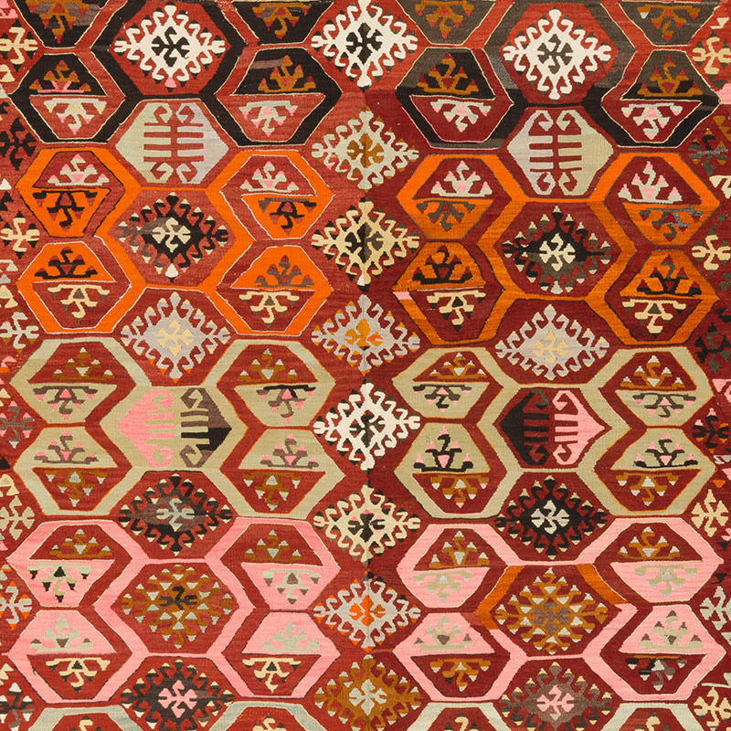 Vintage Adana Kilim Rug - 6' 1" x 10' 3" (73" x 123") - K0092555