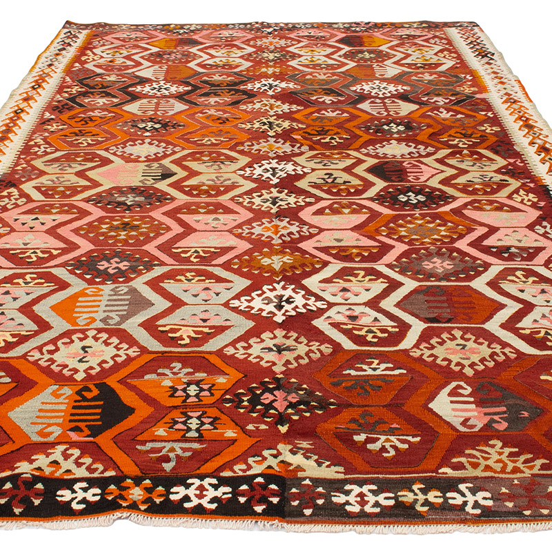 Vintage Adana Kilim Rug - 6' 1" x 10' 3" (73" x 123") - K0092555