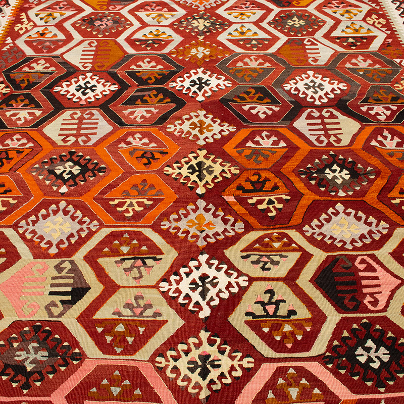 Vintage Adana Kilim Rug - 6' 1" x 10' 3" (73" x 123") - K0092555
