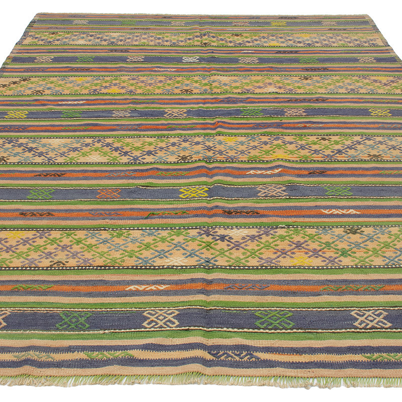 Vintage Oushak Kilim Rug - 5' 11" x 8' 10" (71" x 106") - K0092562