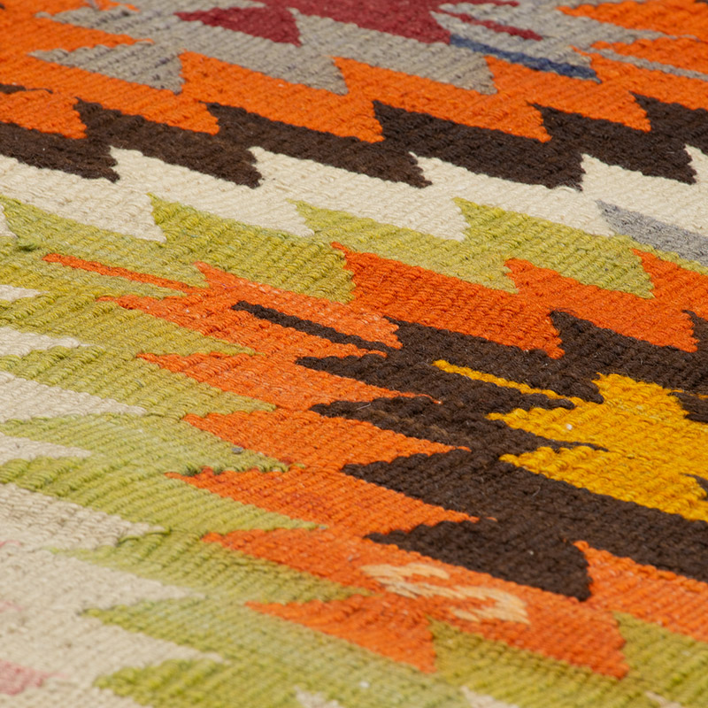 Vintage Afyon Kilim Rug - 3' 3" x 3' 7" (39" x 43") - K0092570