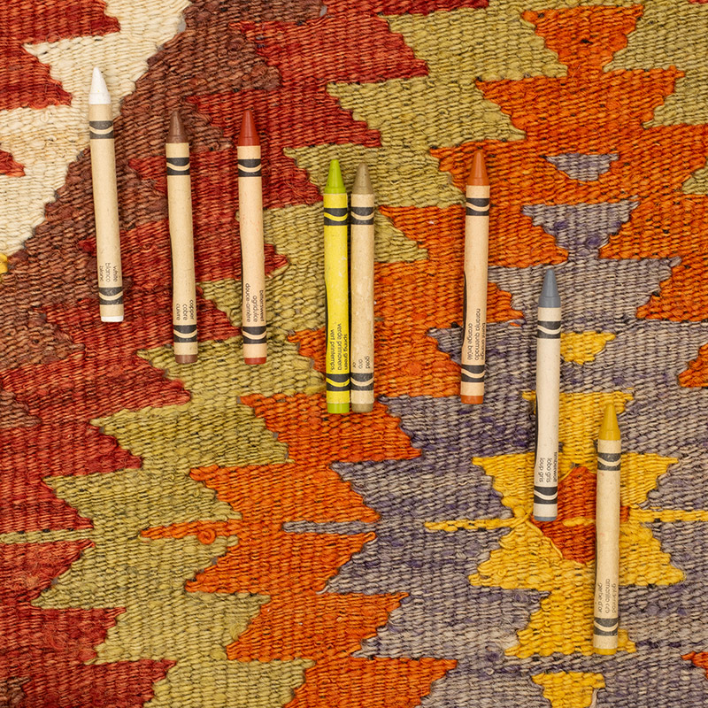 Vintage Antalya Kilim Rug - 2' 11" x 3' 2" (35" x 38") - K0092572