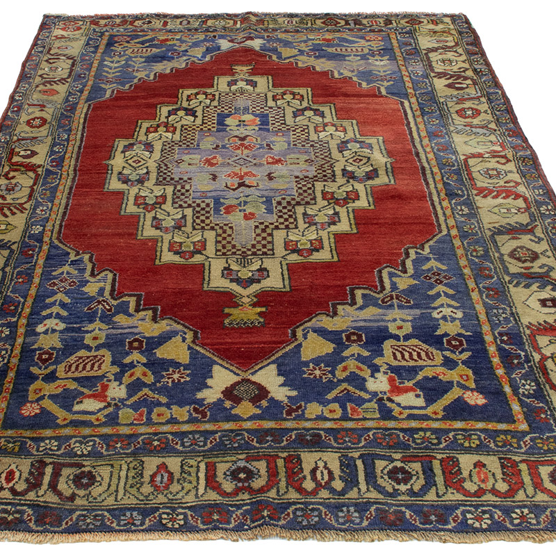 El Dokuma Vintage Halı - 147 cm x 240 cm - K0092574