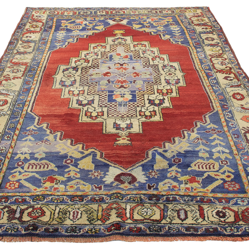 El Dokuma Vintage Halı - 147 cm x 240 cm - K0092574