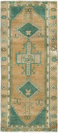 Pasillo Vintage Turco Anudado a Mano - 79 cm x 182 cm