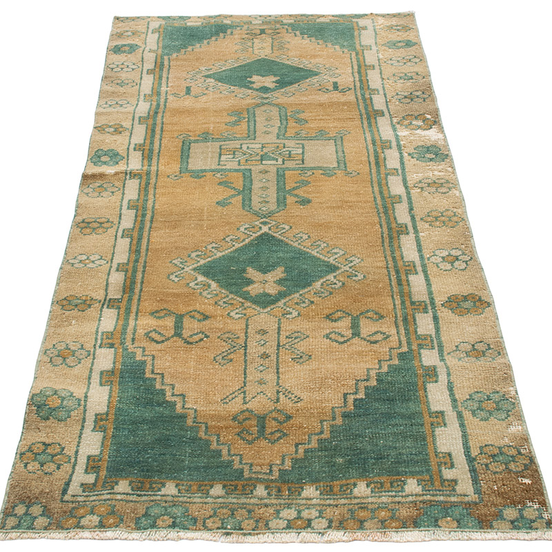Pasillo Vintage Turco Anudado a Mano - 79 cm x 182 cm - K0092575