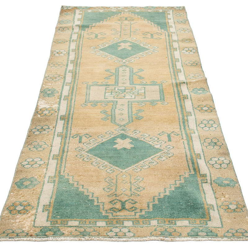 Pasillo Vintage Turco Anudado a Mano - 79 cm x 182 cm - K0092575
