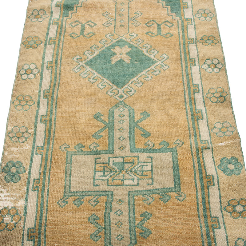 Pasillo Vintage Turco Anudado a Mano - 79 cm x 182 cm - K0092575