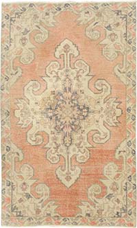 Vintage Turkish Hand-Knotted Rug - 4' 4" x 7' 3" (52" x 87")
