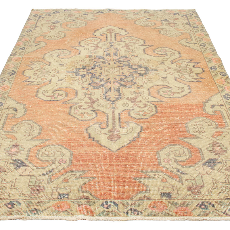 Vintage Turkish Hand-Knotted Rug - 4' 4" x 7' 3" (52" x 87") - K0092577
