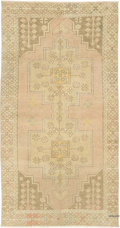 Alfombra Vintage Turca Anudada a Mano - 123 cm x 241 cm