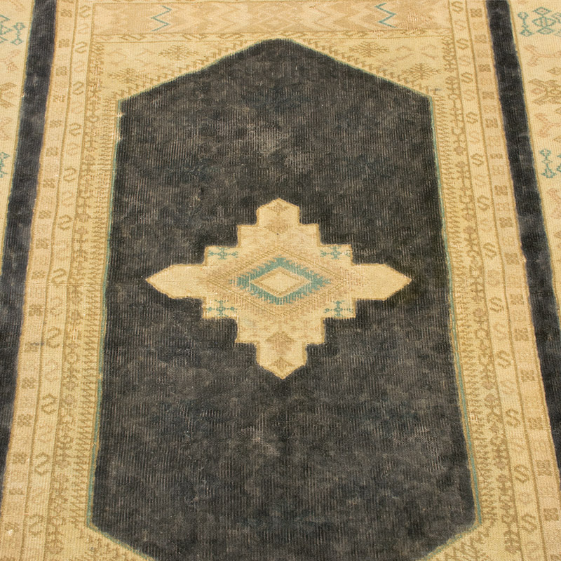 Vintage Turkish Hand-Knotted Rug - 97 cm x 127 cm - K0092580