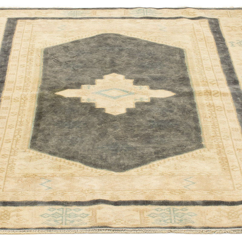 Vintage Turkish Hand-Knotted Rug - 97 cm x 127 cm - K0092580