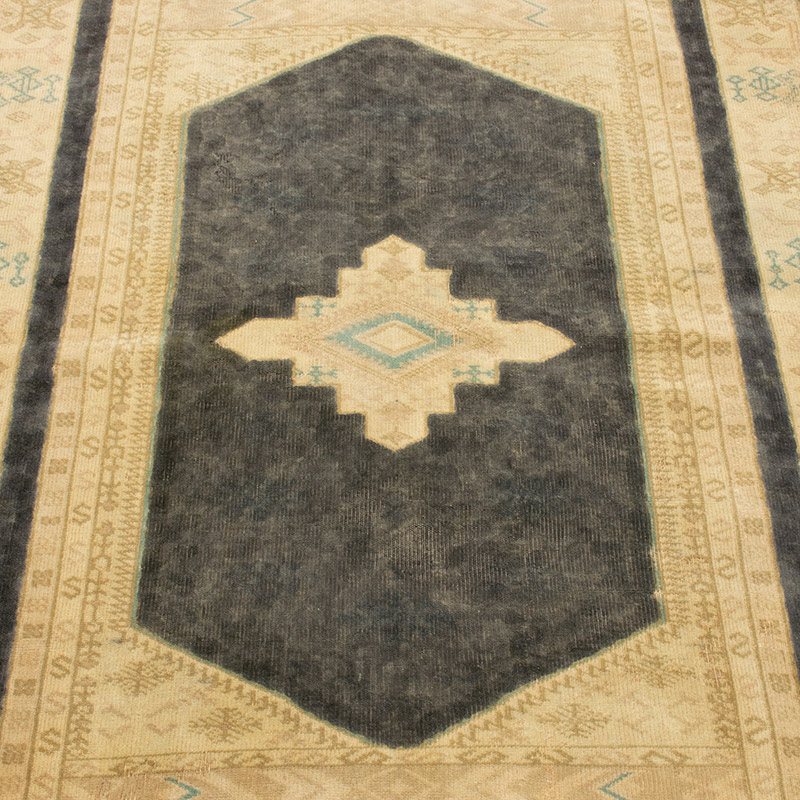 Vintage Turkish Hand-Knotted Rug - 97 cm x 127 cm - K0092580