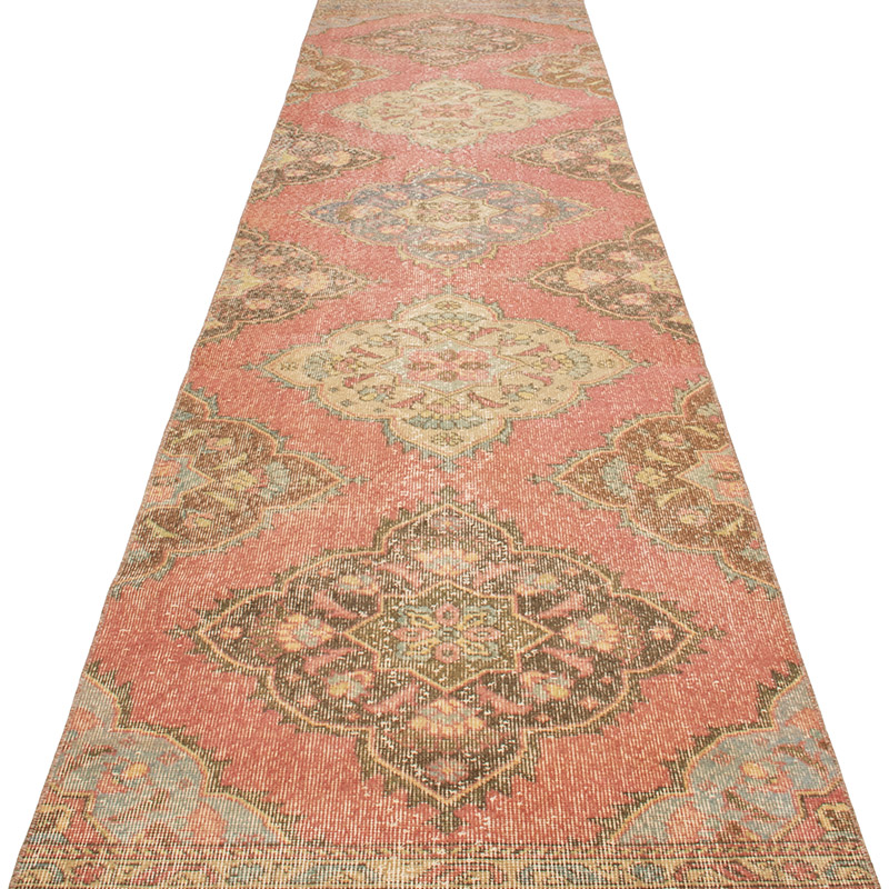 Vintage Turkish Hand-Knotted Runner - 2' 10" x 13' 4" (34" x 160") - K0092583