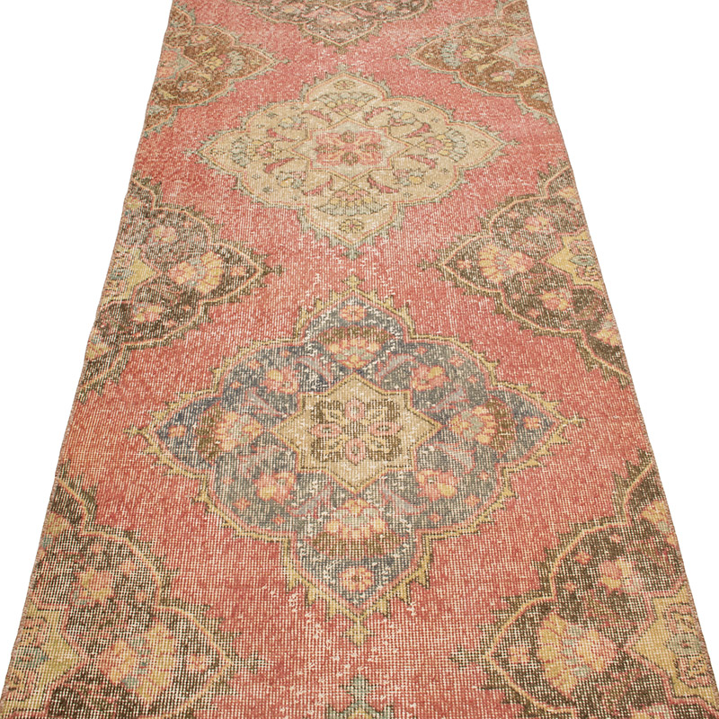 Vintage Turkish Hand-Knotted Runner - 2' 10" x 13' 4" (34" x 160") - K0092583