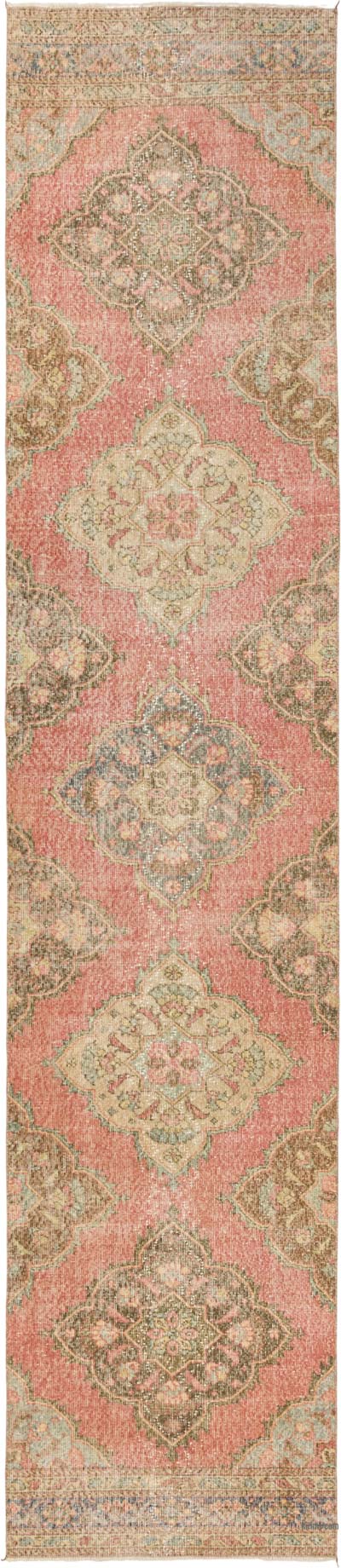 Vintage Turkish Hand-Knotted Runner - 2' 10" x 13' 4" (34" x 160")