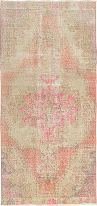 Vintage Turkish Hand-Knotted Rug - 3' 5" x 7' 4" (41" x 88")