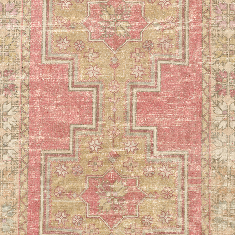Vintage Turkish Hand-Knotted Rug - 4' 4" x 8' 10" (52" x 106") - K0092588