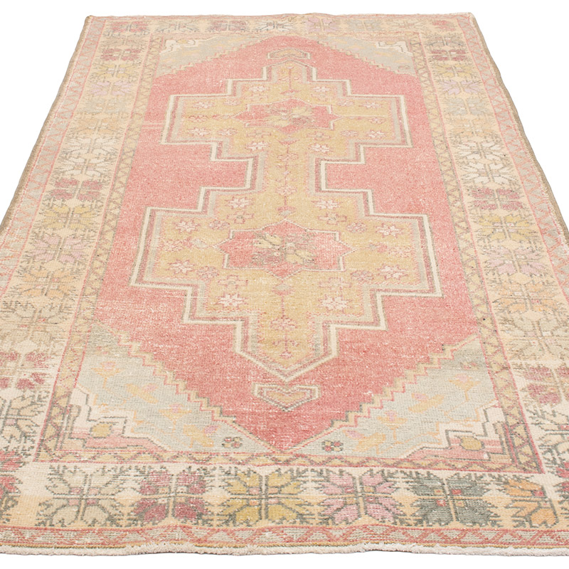 Vintage Turkish Hand-Knotted Rug - 4' 4" x 8' 10" (52" x 106") - K0092588