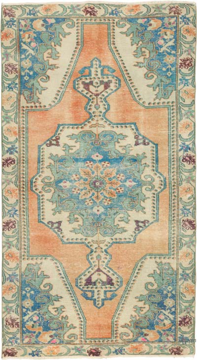 Vintage Turkish Hand-Knotted Rug - 4' 4" x 7' 9" (52" x 93")